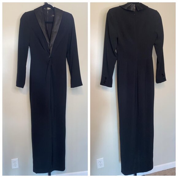 Crepe Long-Sleeve Gown Lauren - Picture 11 of 11